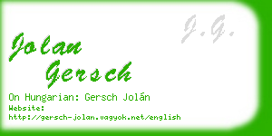 jolan gersch business card